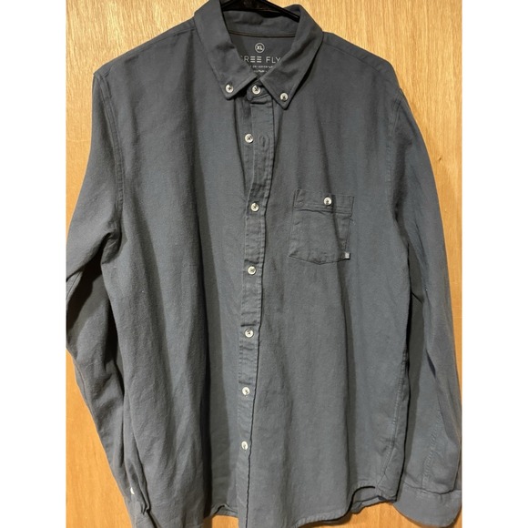 Free Fly Shirt Mens XL Gray Flannel Long Sleeve Button Down - Picture 1 of 5